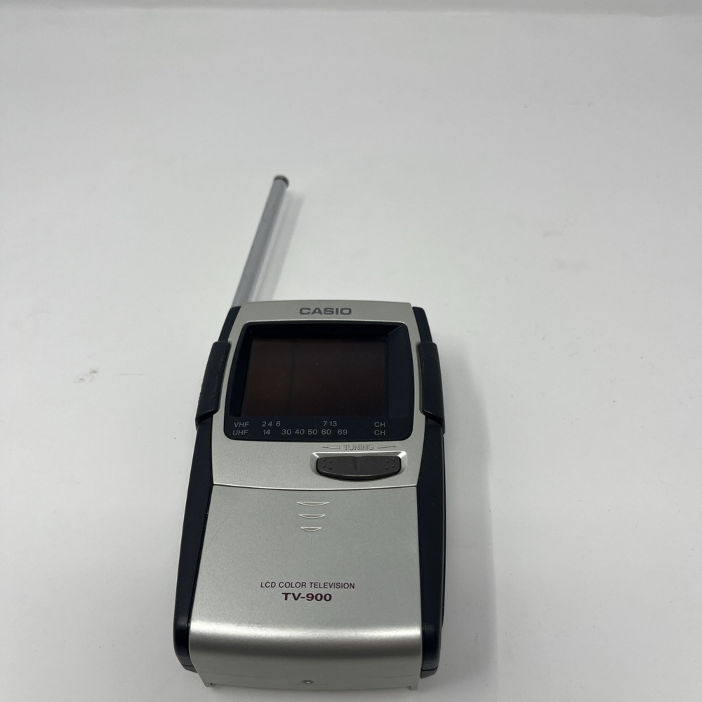 Casio TV-900B Vintage Antenna Tuning Battery LCD Screen Color TV Television